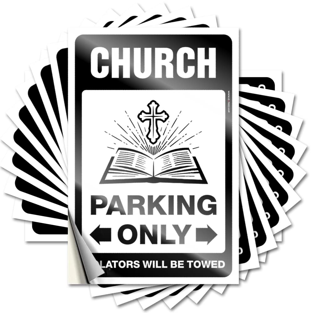 Decals Waterproof | Cozy Window Church Parking Only for Exterior(6X9CM)