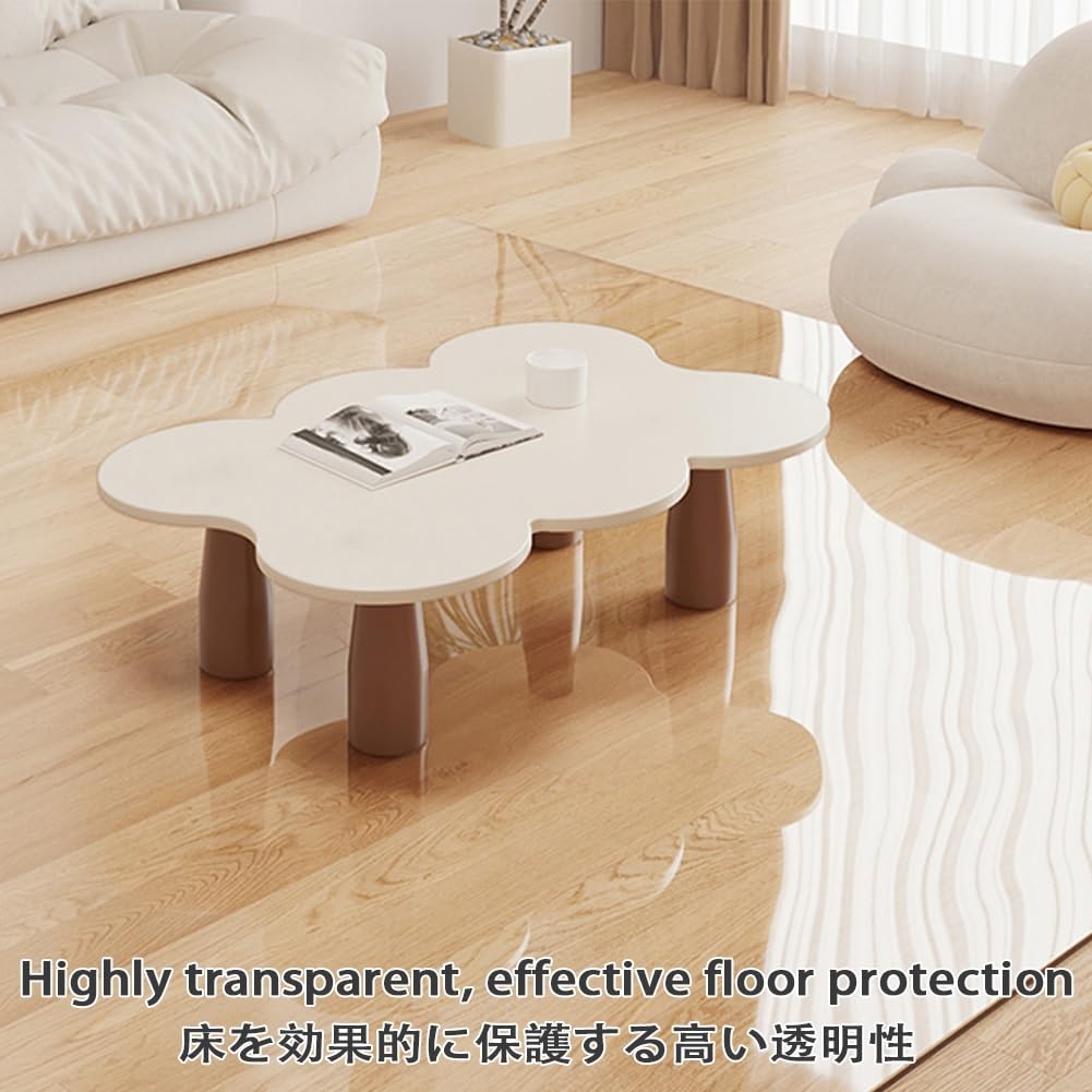 Impermeabile PVC Tappetini Multiuso Trasparente Tappetino Protettivo AntiGraffio Sedia Tappetino per Pavimenti Duri Ufficio Ristorante Soggiorno Laminato Spessore 1mm(110x220cm)