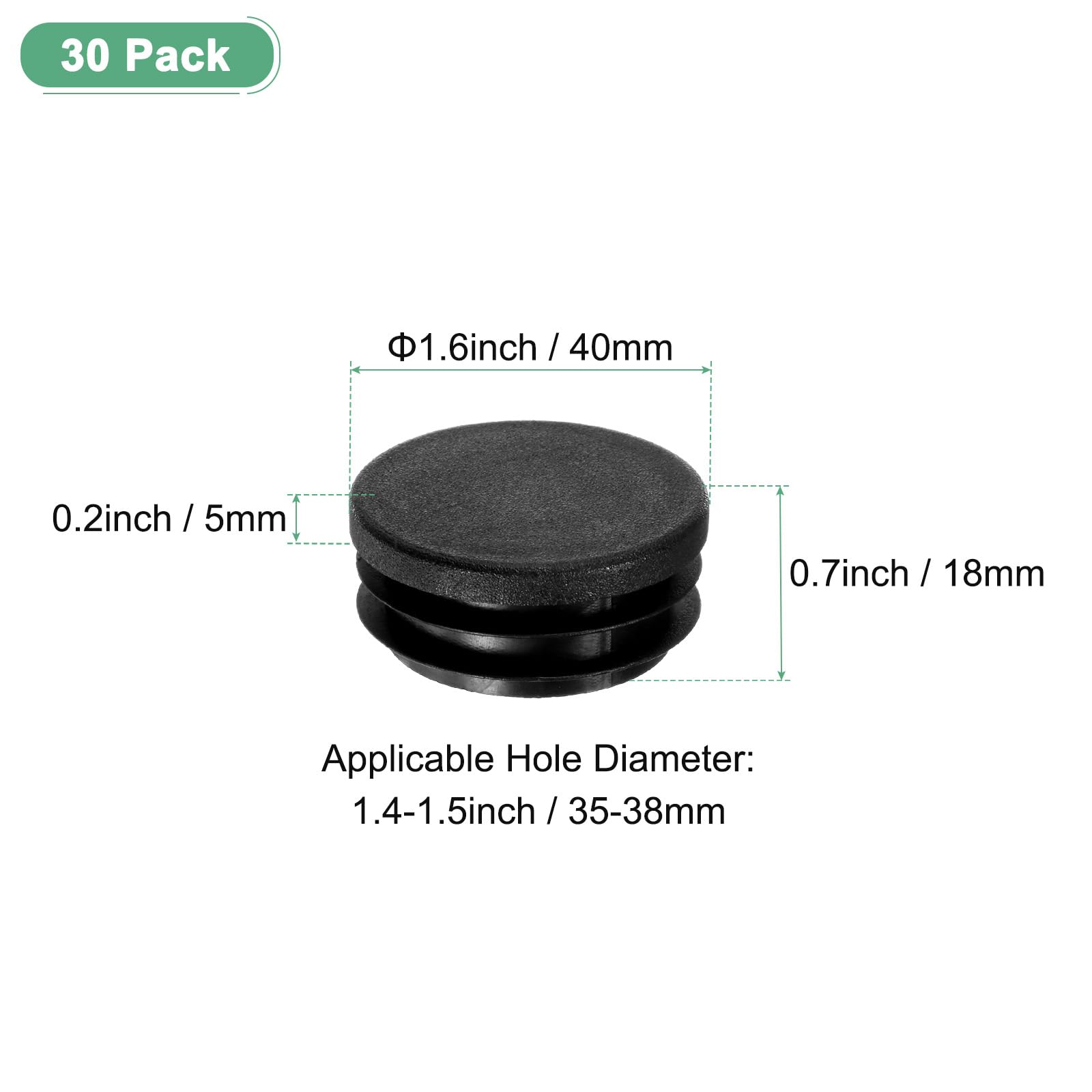 M METERXITY 30 Pack Round Plastic Plug - Image 3