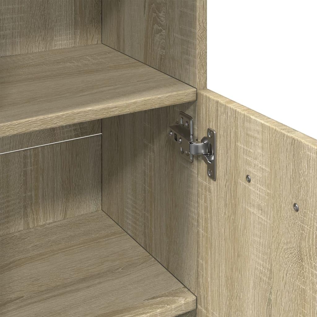 Armario de baño Madera ingeniería marrón Roble 33x33x120,5 cm, Muebles De Baño, Mueble Baño Auxiliar, Columna Baño, Auxiliares para Baños - 842470
