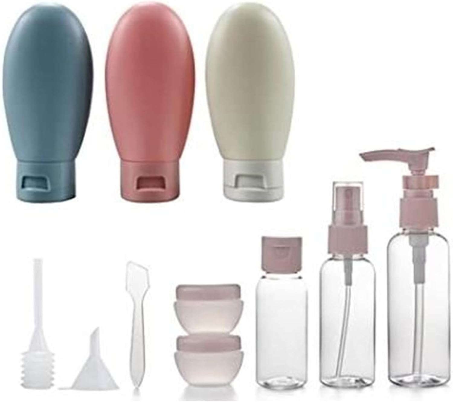 Topyond Travel Containers for Toiletries, Portable Reusable Travel Bottles Set, Complete Toiletries Cosmetic Containers for Shampoo Conditioner Lotion Liquids