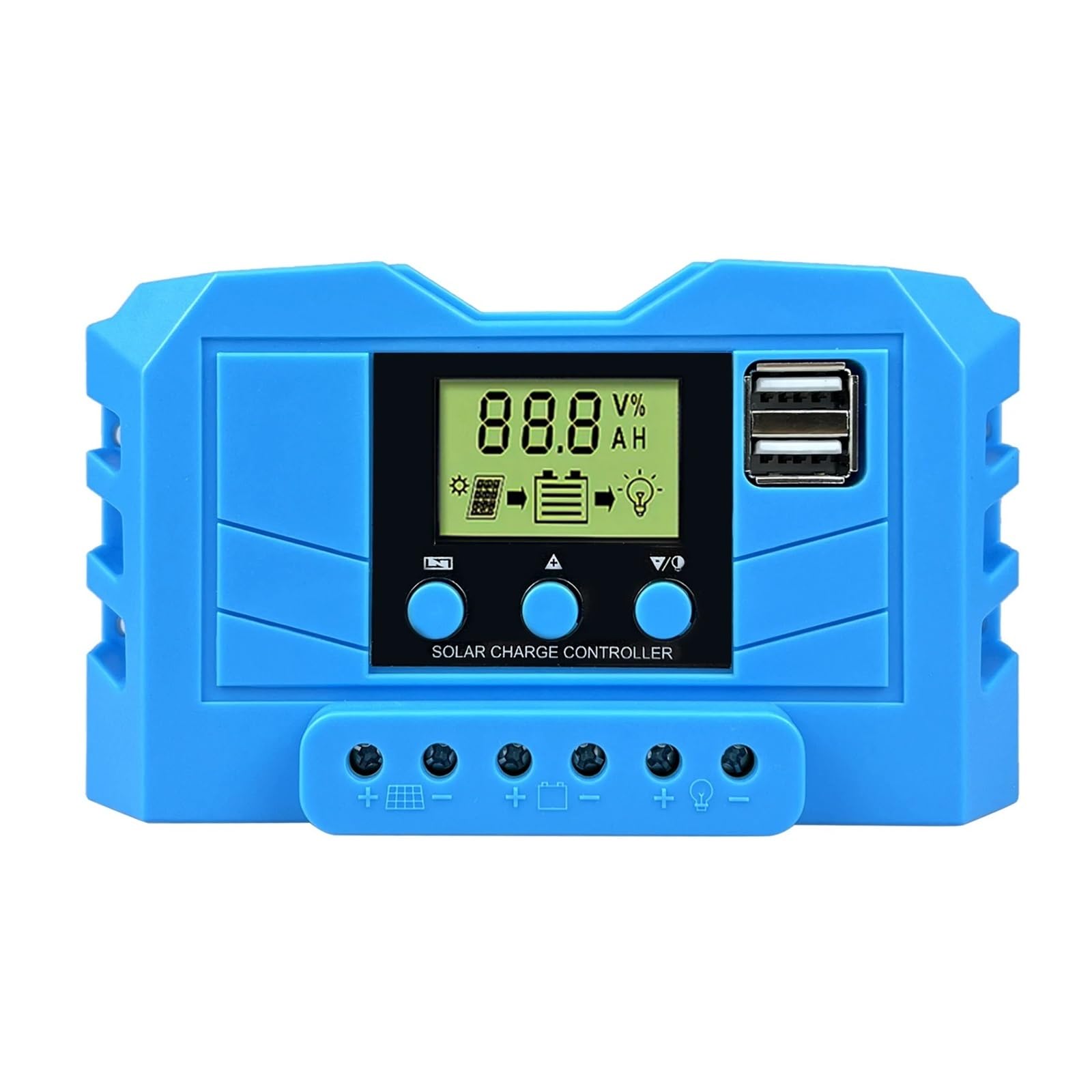 CUDTAPI MPPT 30A Solar Charge Controller 12V 24V 720W PV Solar Panel System Controller With USB Charging(PWM 30A)