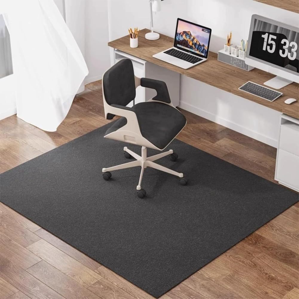 6mm Thick Heavy Duty Rolling Chair Mat for Hardwood Floor,Large Floor Protector Mat Non-Slip Computer Desk Mat Gaming Chair Carpet for Home Office (47x71inch,Black)