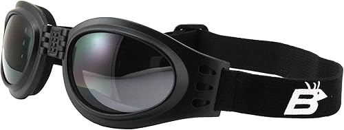 Miniatura 6 de 2 pares de gafas Birdz Parrot negro plegables acolchadas para motocicleta, lentes transparentes y ahumadas para hombres y mujeres