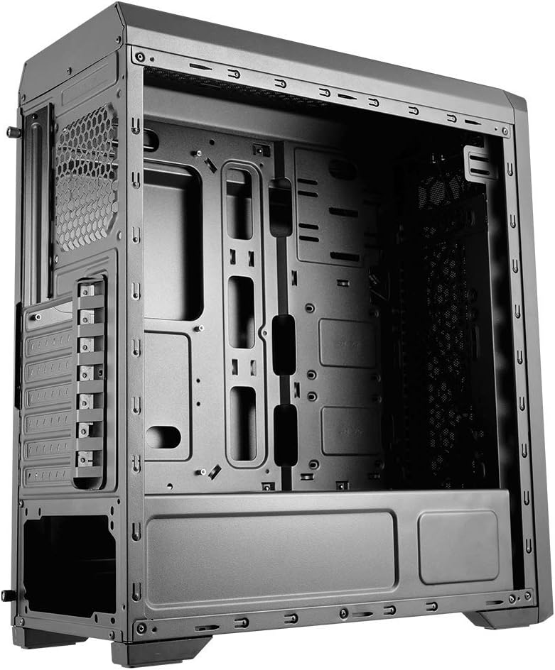 Cougar MX350 RGB PC Gaming Case Mid Tower - Mini ITX/Micro ATX/ATX with Front and Side Tempered Glass Panel, 2x120mm ARGB Fans Pre-Installed, Cable Management (Front)- Black