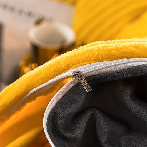 Miniatura 6 de Funda de edredón de pana gruesa, funda de edredón de lujo ultrasuave con cremallera, ropa de cama de invierno, cama individual, cama doble, color