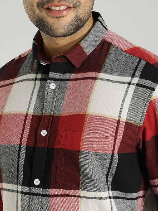 Image of Indian Terrain Men's Checkered Slim Fit Shirt