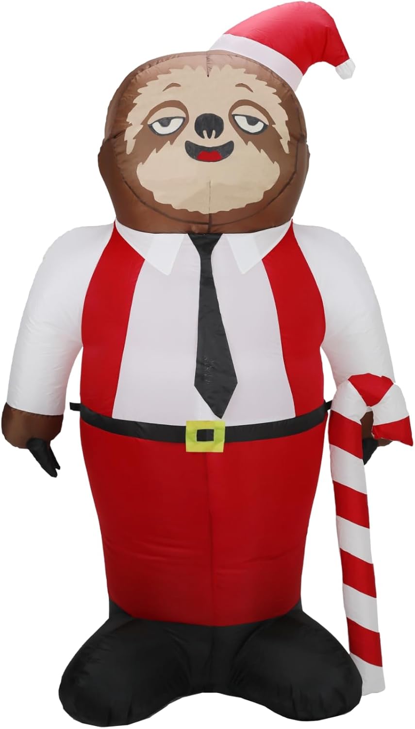 YOUBEMAGIC 5.5FT Cute Christmas Inflatable Gentleman Sloth