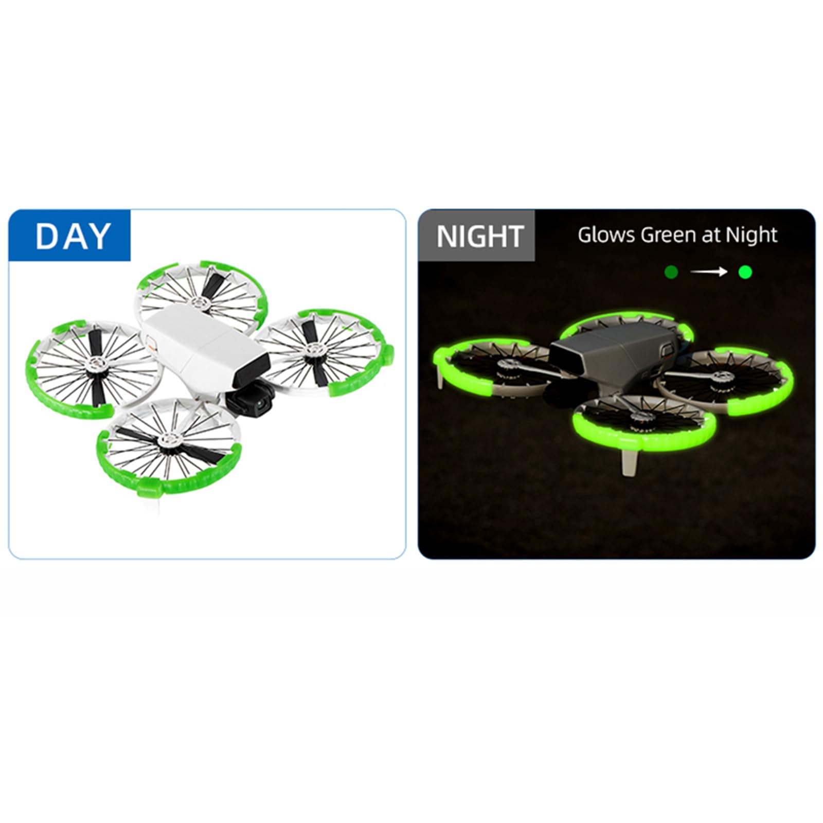 Bump Ring for DJI Flip Night Glow Propeller Guard Protective Bumper Ring for Flip Drone Accessories (Fluorescent Green) - Image 3