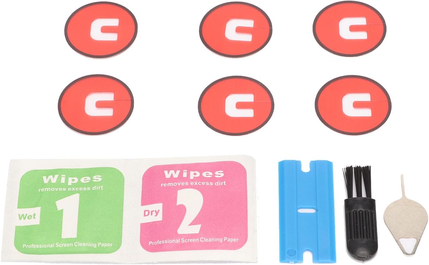 6PCS Watch Back Cover Adhesive Tape Rear Glass Sticker for Active 2 44mm 41mm 45mm with Installation Kit Plastic Brush Card Needle Cleaning Paper