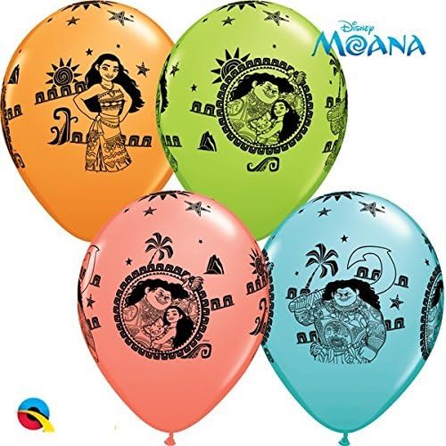 Qualatex Moana & Maui 11 Inch Latex Balloons (10 Pack)