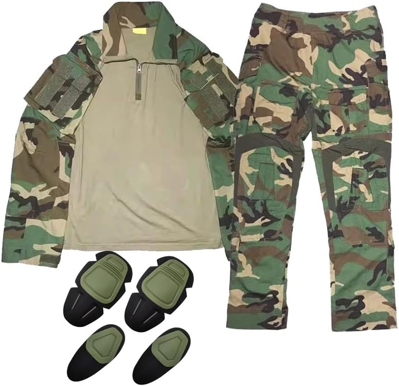 Airsoft Hunting Shooting Sports Battle Uniform BDU Tactical G3 Combat Camouflage Clothing with Pads