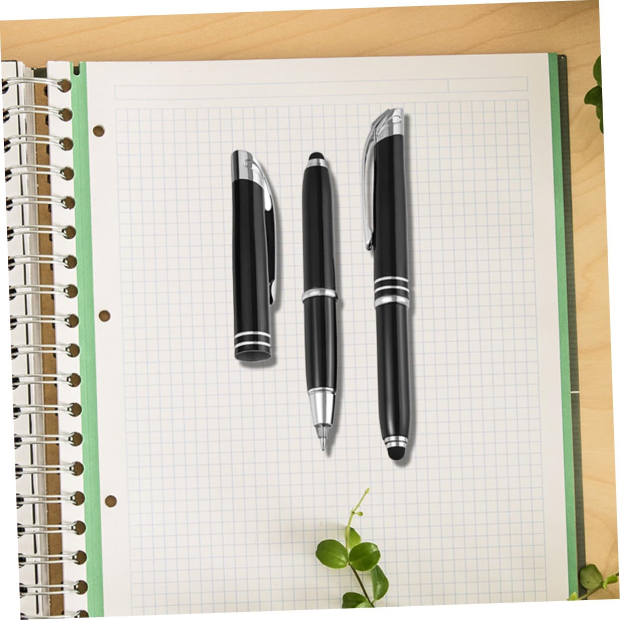 Housoutil 2 Set Penne Metalliche Con Luce Led Penne Portatili Per Ufficio E Touchscreen Scrittura E Comfortevole Design Elegante E Compatto Per Lavoro 3 Pezzi * 2
