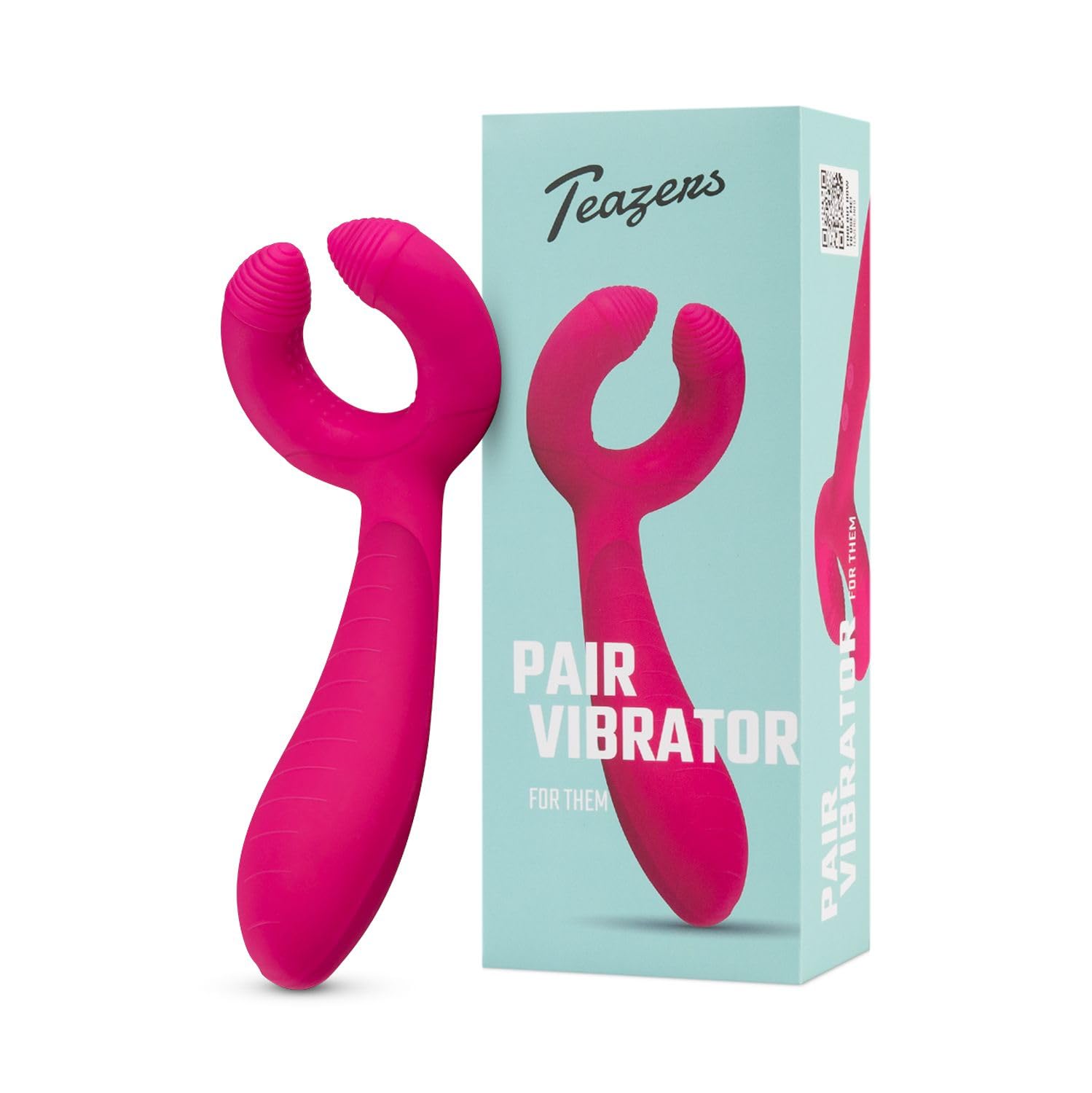 Teazers Vibratore in silicone triplo paio di vibratori per voi clitoride e punto G, silenzioso, stimolatore anale prostatico con 7 frequenza di vibrazione