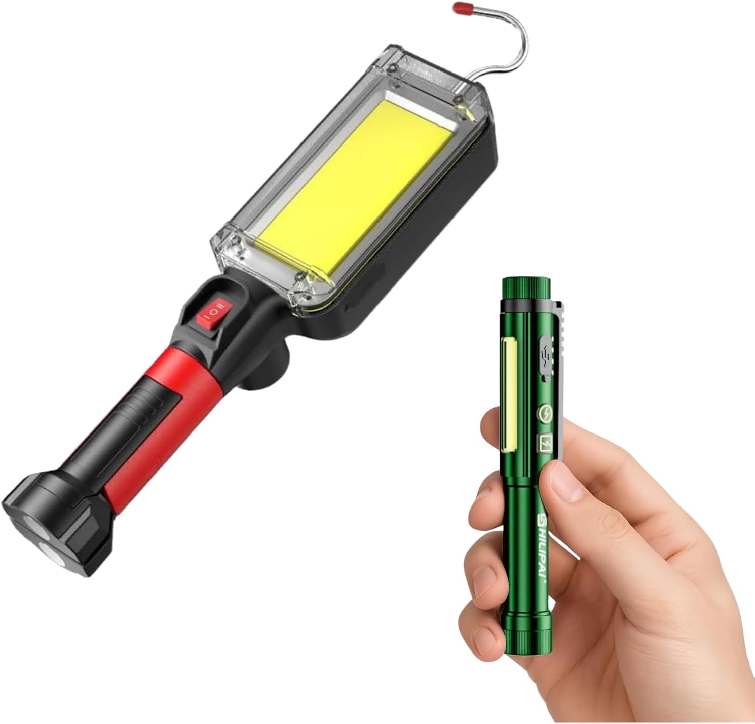 Rechargeable Work Light Pen Light Portable Dimmable Flashlight Magnetic Base|Waterproof for Workshop,Garage,Automotive,Job Site