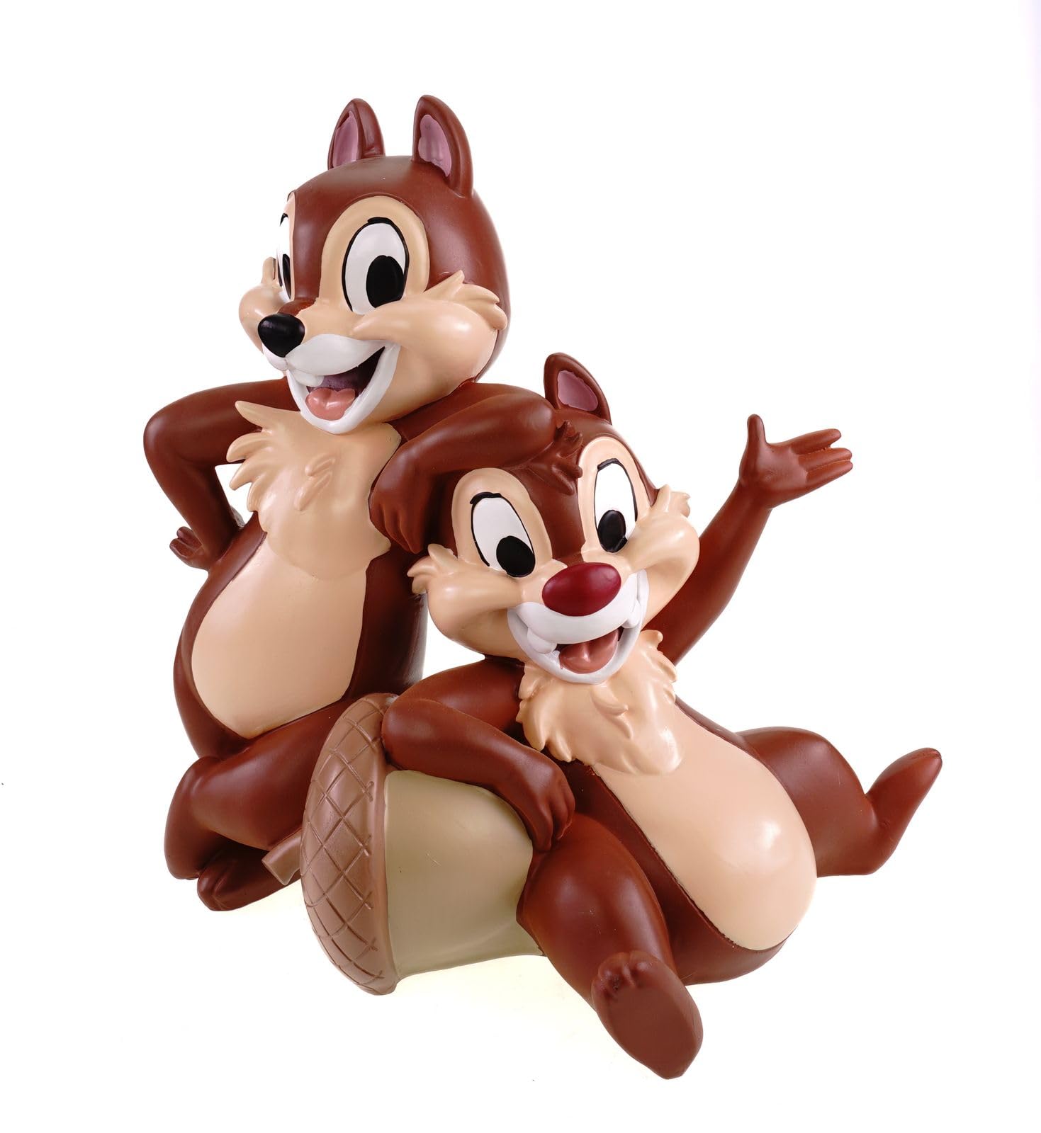 Statua da giardino Chip e Chap, 33 cm, resistente alle intemperie, decorazione Disney per giardino e casa, statuetta in poliresina, affascinante per interni ed esterni, con licenza ufficiale, idea