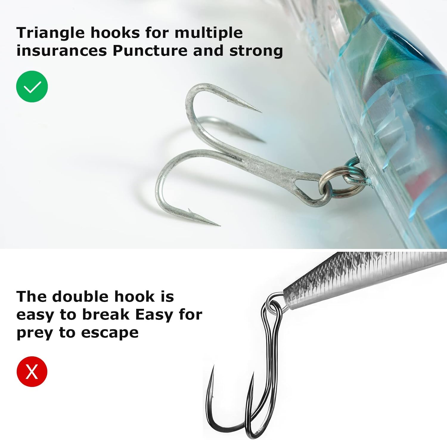 Goture 2pcs Fishing Squid Lures Soft Luminous Octopus Trolling Saltwater Bait with Hook Octopus Jig