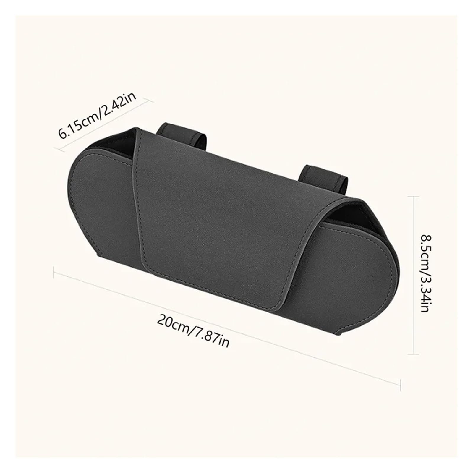 Auto Sonnenbrillenhalter Automontiertes Magnetisches Brillenetui Multifunktionale Aufbewahrungsbox Für Sonnenblenden Wildleder-Sonnenbrillenrahmen-Clip(Black)