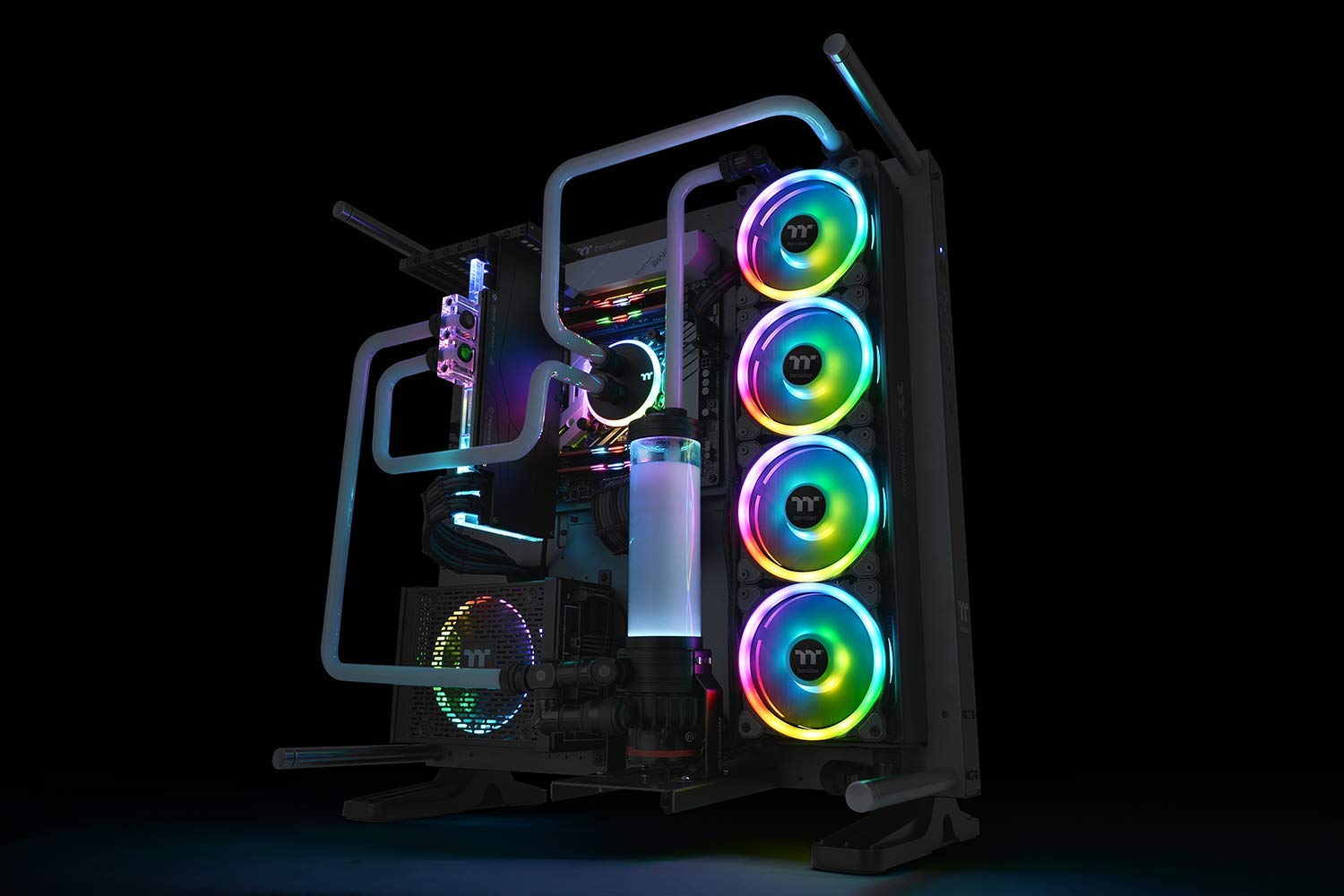 Thermaltake Riing Trio 12 RGB Ventola per PC Case con 12 LED RGB, Nero