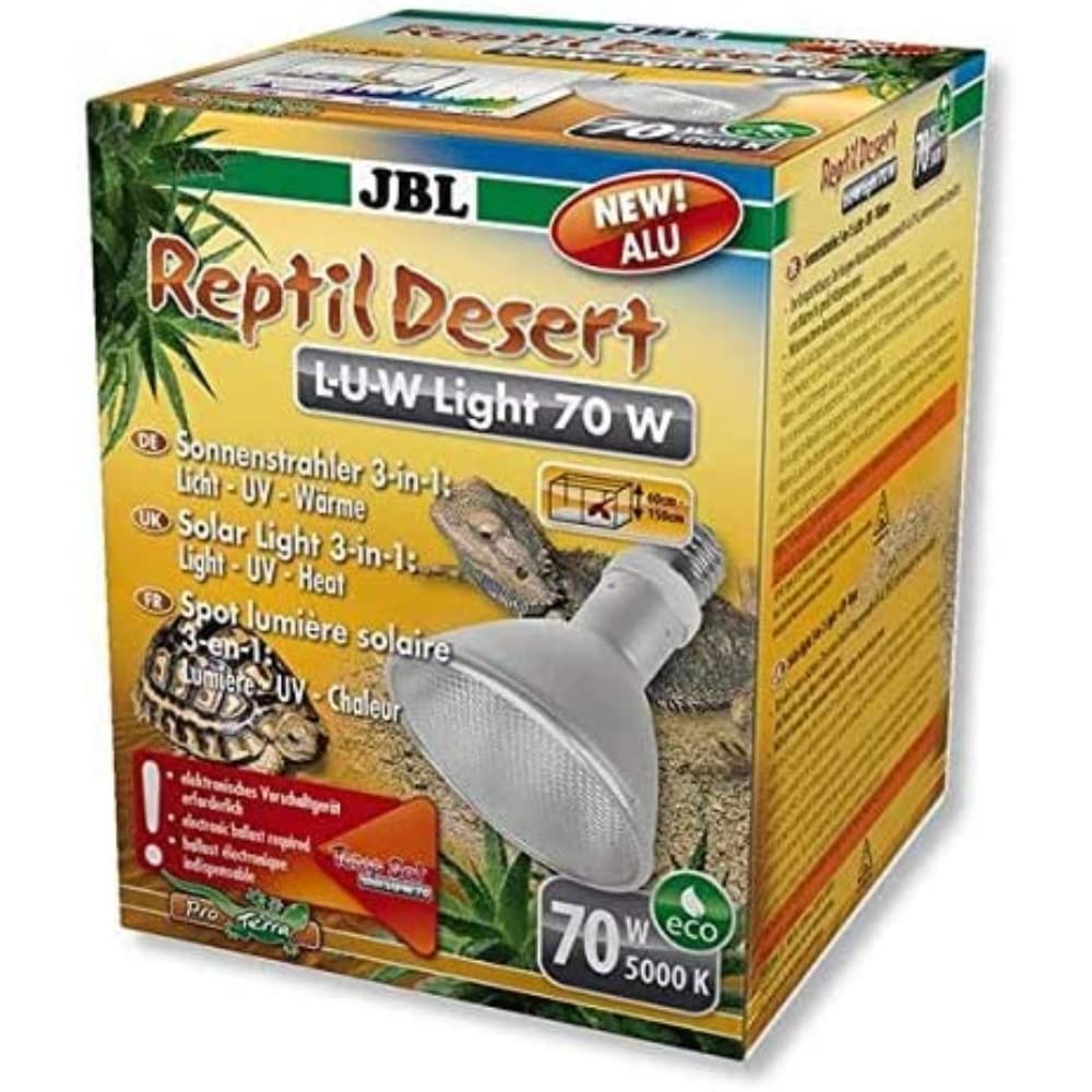 JBL – Foco de Sol (para terrarios del Desierto, Aluminio, Reptil Desert L de U de W