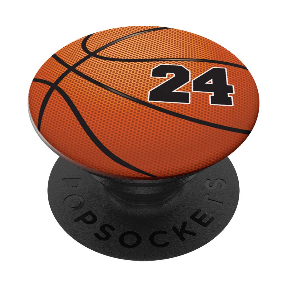 Basketball Fan #24 Jersey No 24 Basketball Pop grips Gift PopSockets PopGrip: Swappable Grip for Phones & Tablets