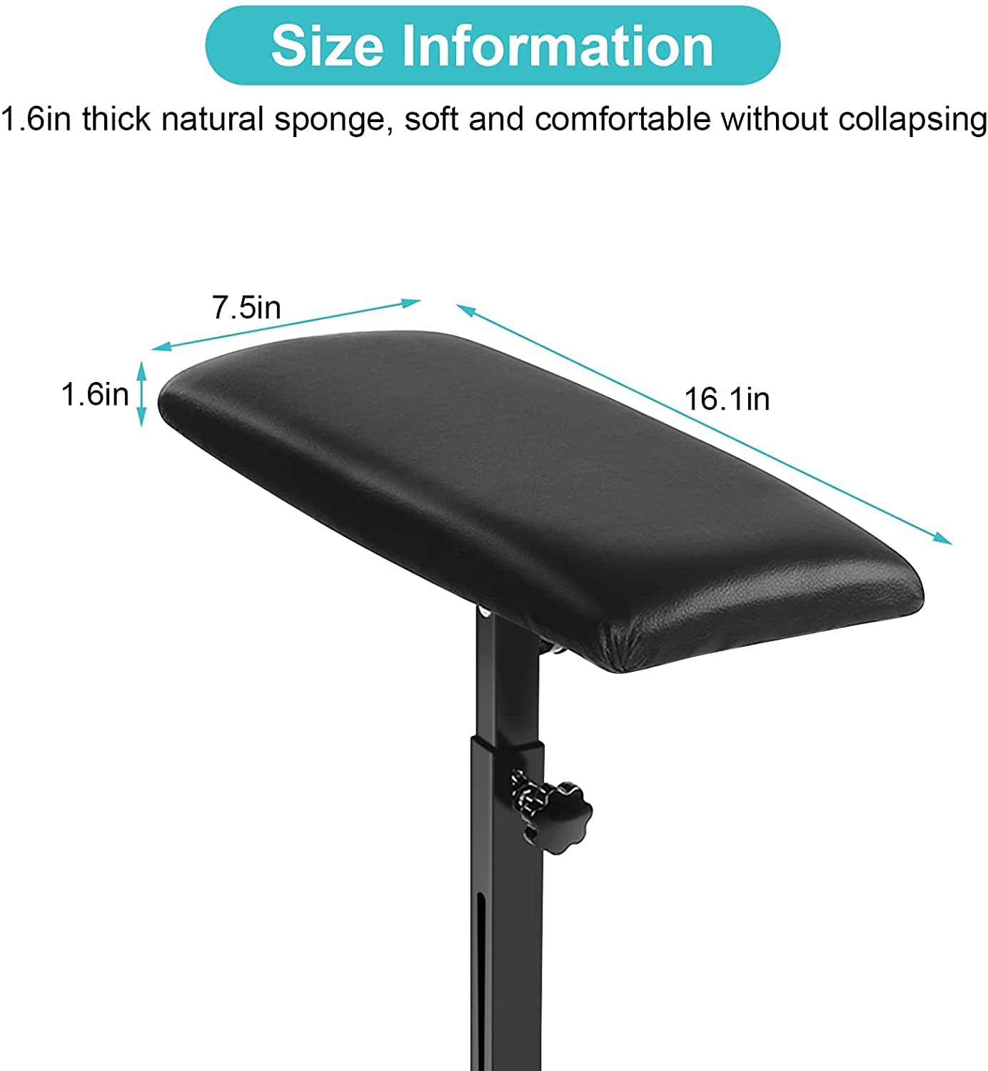 Reposabrazos para Tatuaje Profesional, Altura Ajustable Soporte para Reposapiés Brazo y Almohadilla Esponja Suave Reposabrazos Portátil para Brazo de Tatuaje
