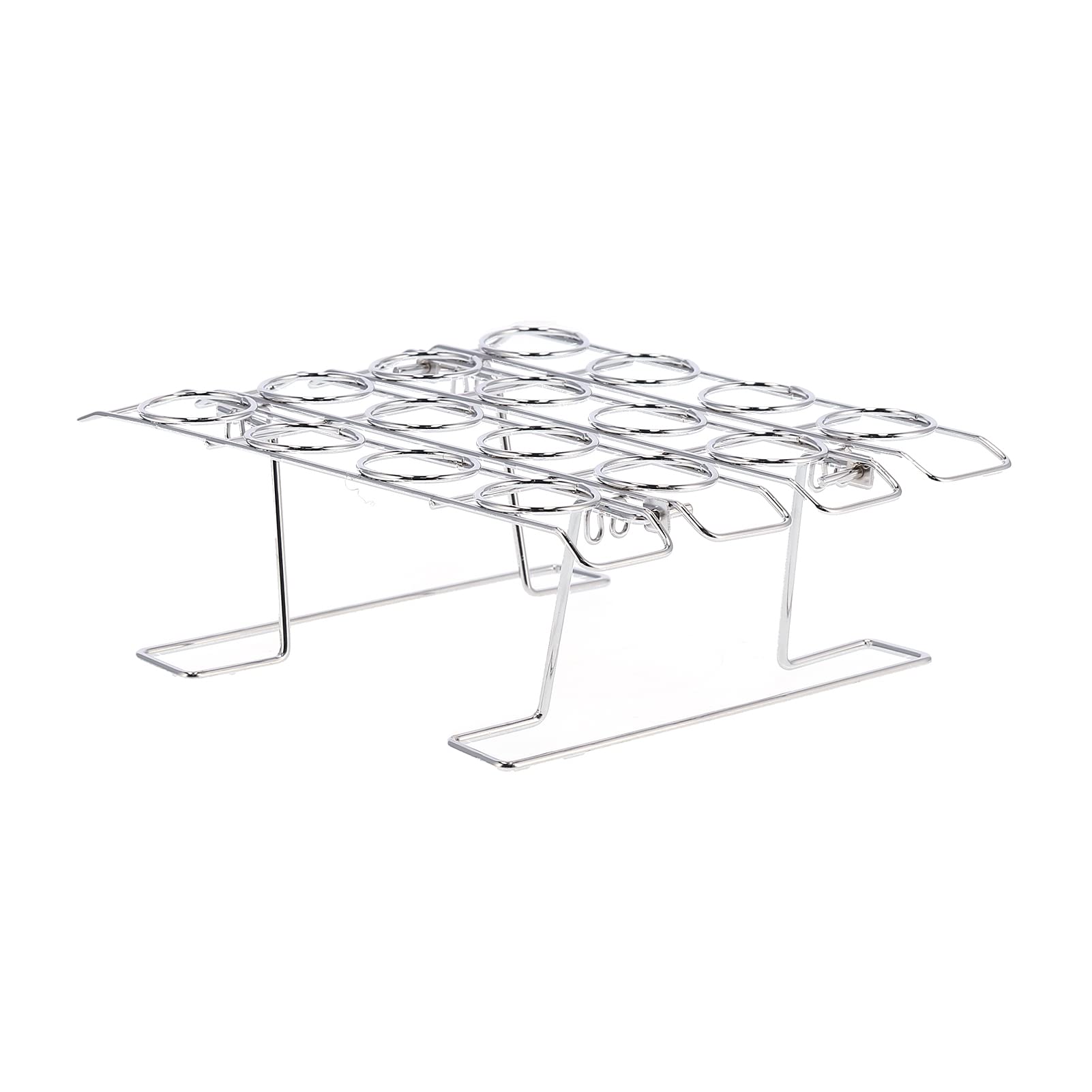 Ice Cream Cone Holder, Waffle Cone Maker 16 Hole Folding Stainless Steel Ice Cream Cone Holder Stand Ice Cream Rack for Baking, Roasting, Cooking and Roasting
