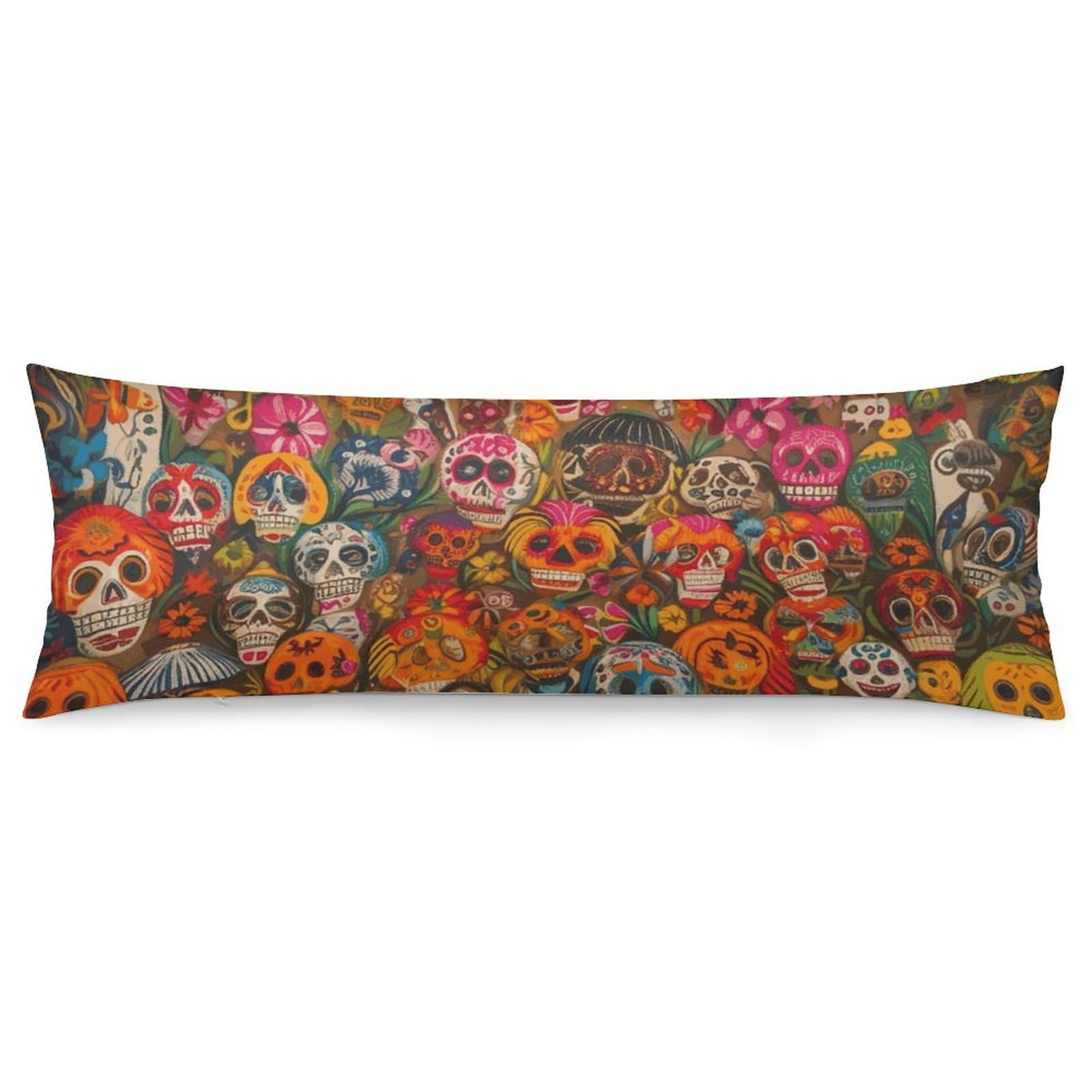 Taie d'oreiller art mexicain multicolore pour un sommeil serein