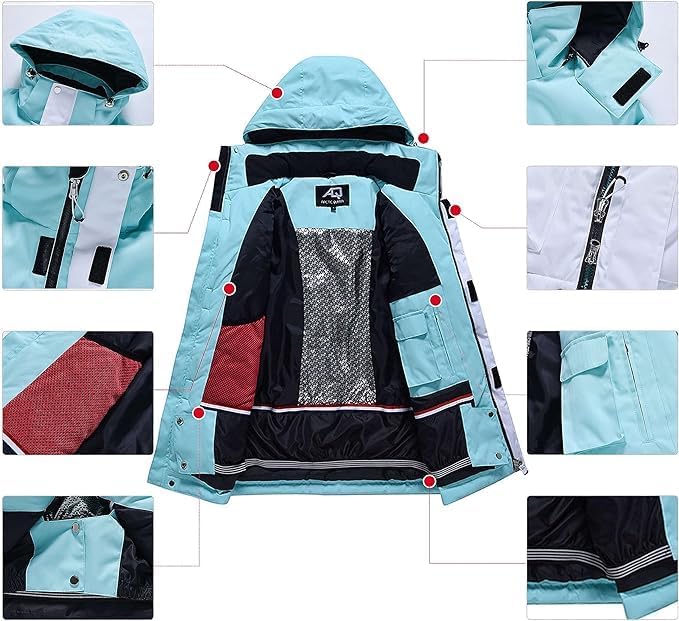RIUIYELE Women's Ski Jackets and Pants Set Waterproof Insulated Snowsuit Winter Warm Skisuit Fashion Snowboarding Snow Coat - Image 5