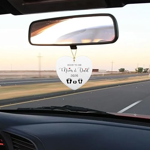 Miniatura 6 de Soon to Be Mom Dad Regalos de anuncio de embarazo Esperando mamá papá Regalo para padres nuevos regalos para parejas, adornos de Navidad, regalo de
