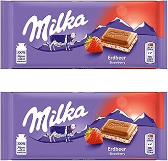 Milka Strawberry Yogurt Chocolate, 2 x 100 g