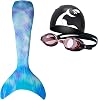 Choose Swimming Mermaid Tail Swimwear Adult Pink Black Monofin Swimsuit Summer Dress Swimsuit Sweet Mermaid Costume - bule