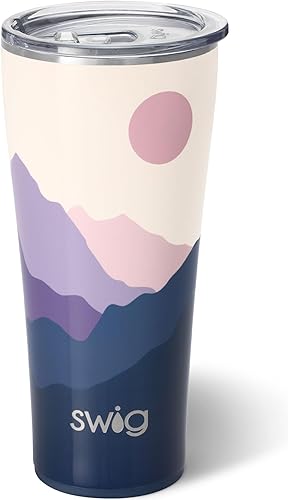 Vista 51 de Swig Life - Vaso aislado de 32 onzas, vaso de café de viaje con tapa, taza de café de viaje compatible con portavasos, de acero inoxidable con tapa