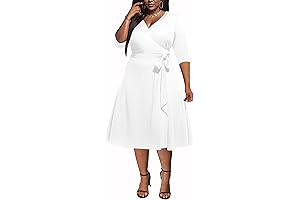 Stunning and Fashionable Plus Size Dress with Pocket