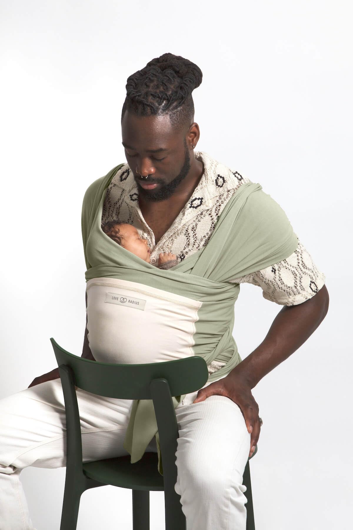 Écharpe de portage l'Originale JPMBB - Réglage facile 1 noeud pour 3 positions - Naissance à 14 kg