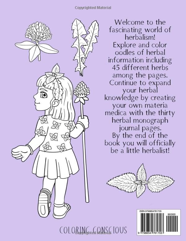 Vista 2 de Herbal Allies For Kids Coloring Book on Herbalism
