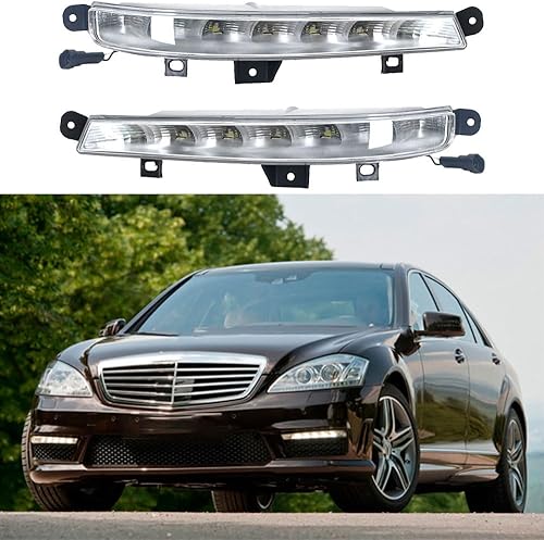 Miniatura 4 de Para Mercedes Benz W221 S63 AMG 2007-2013 Luz antiniebla DRL Correr diurna Luces de la lámpara 2218201356 2218201456 izquierda y derecha