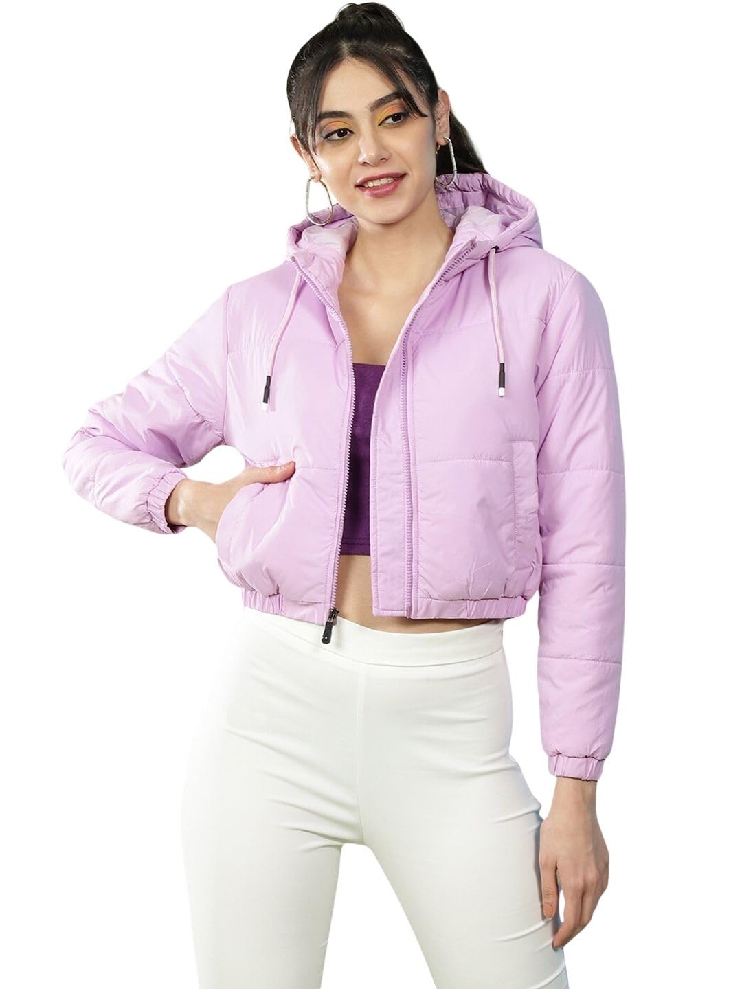 freehand by The Indian Garage Co Women Regular Fit Solid Puffer Jacket-picture-27
