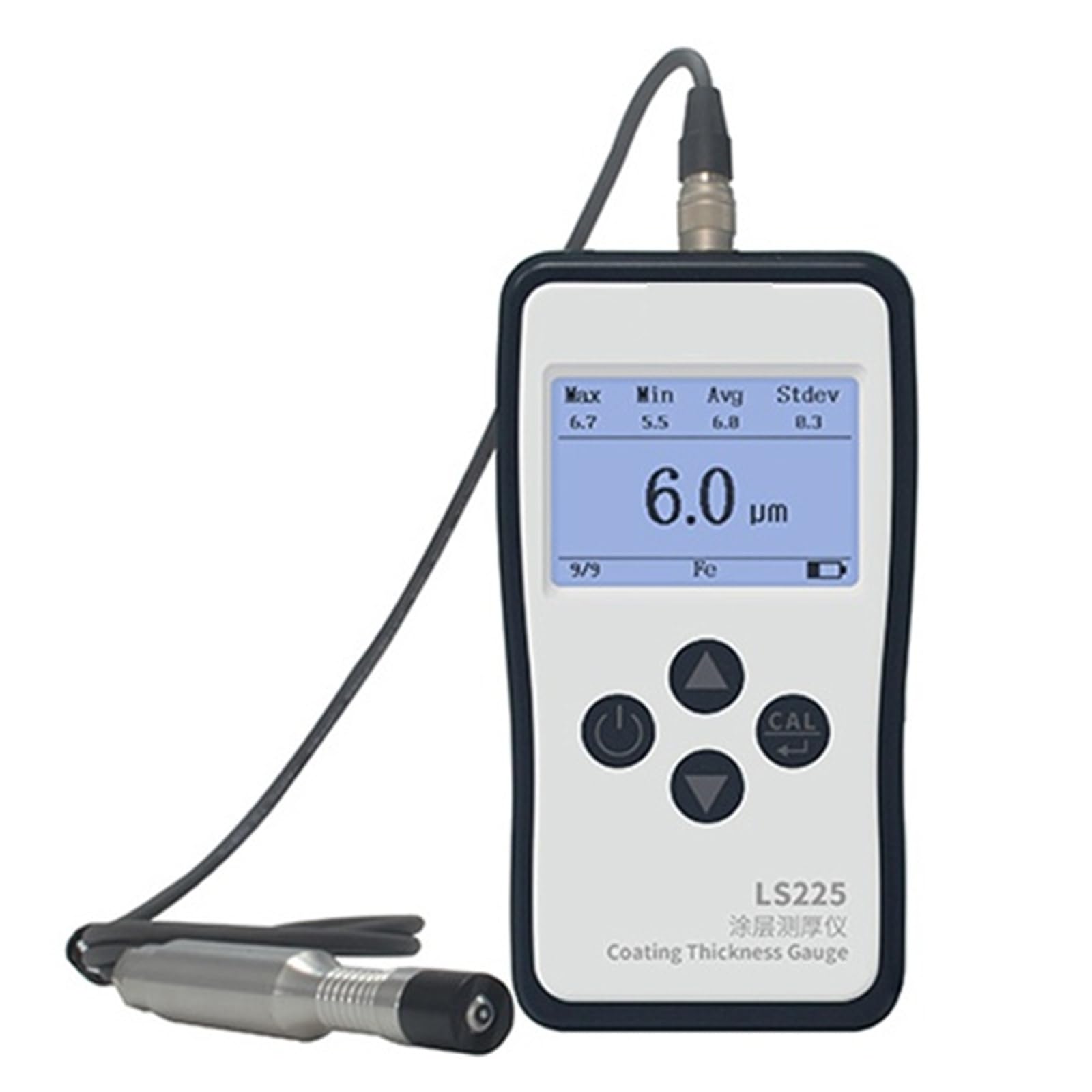 Cyfrowy miernik grubości powłoki LCD LS225 z zakresem 0,0-1500 m Szybka obsługa