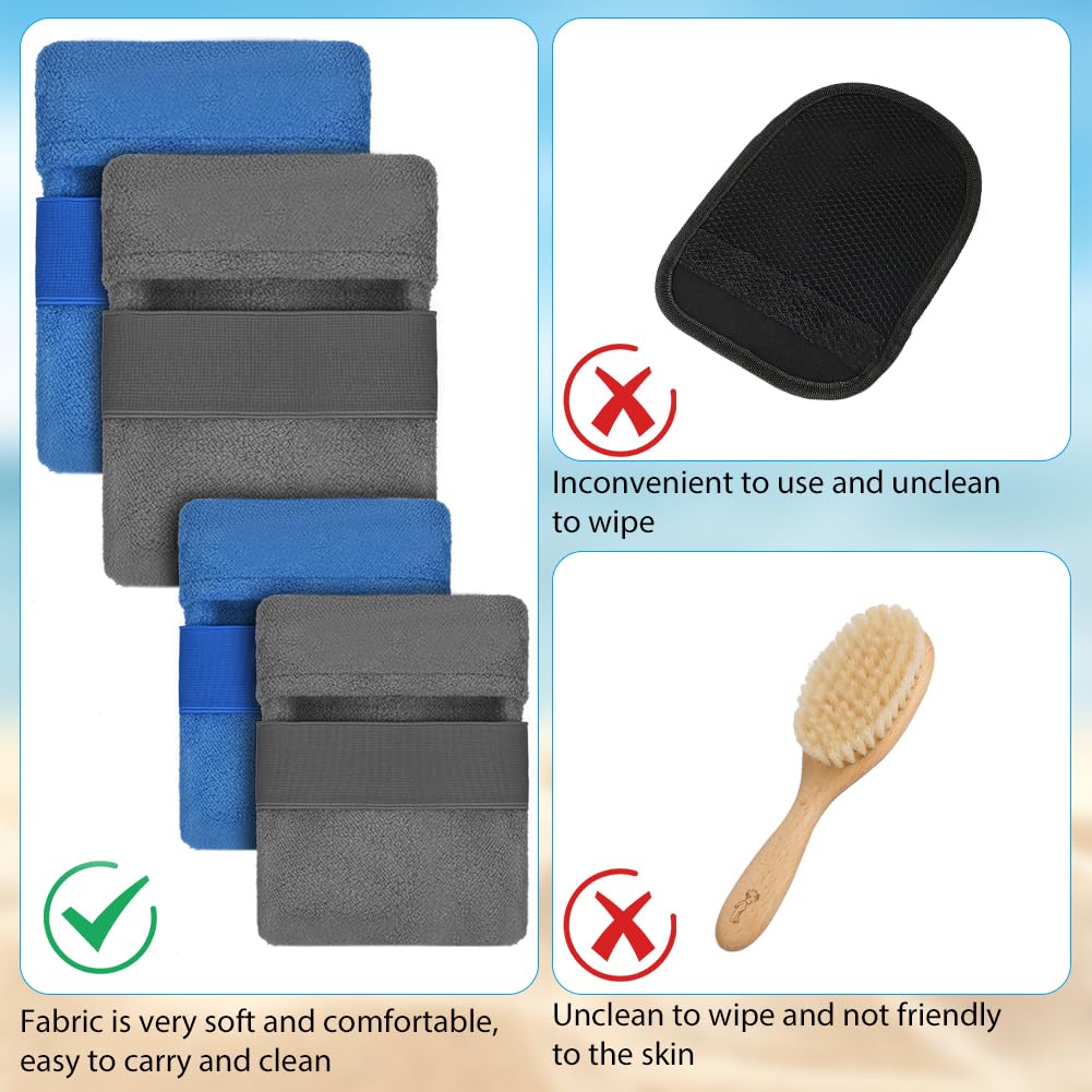flintronic 4PCS Removedores Arena Playa, Bolsa de Eliminación de Arena Accesorios de Playa, Bolsa Portátil para Quitar Arena para Actividades de Voleibol al Aire Libre, Surf Verano, Cámping