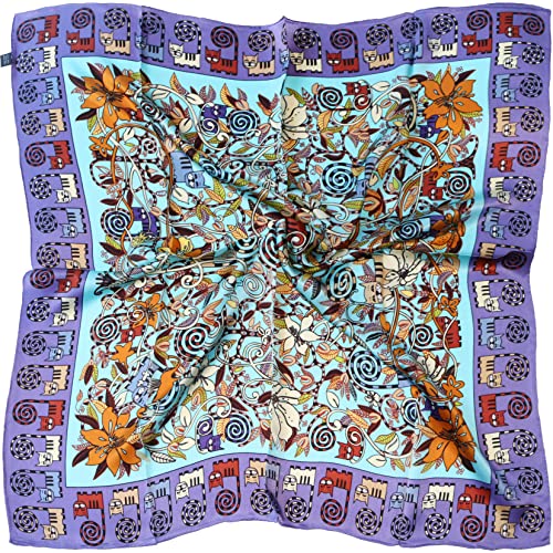 [CISULI] 100% �V���N�T�e���X�J�[�t ���f�B�[�X �����` 50/70/90cm �v�����g �G���K���g �V���N �}�t���[ (90X90cm, C-62)