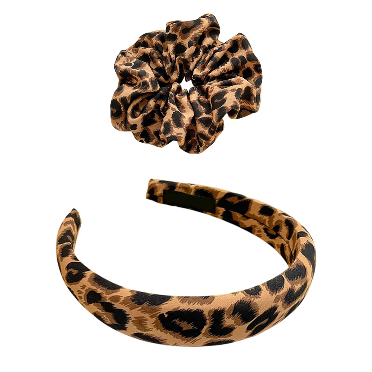 Set 6 Cerchietti Donna Motivo Leopardato - Fasce Intrecciate Elastiche, Leggere E Antiscivolo, Per Capelli Corti E Lunghi