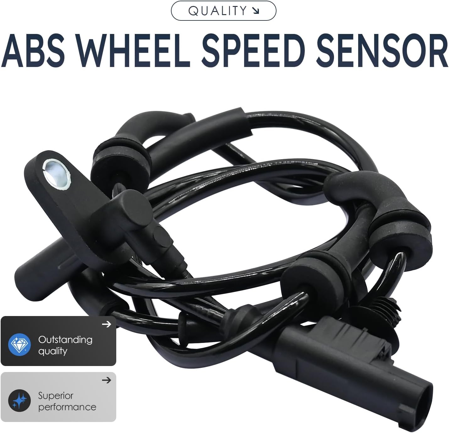 2Pcs Rear Left and Right Abs Wheel Speed Sensor Compatible with Land Rover Lr3 Lr4 Range Rover Sport Ssb500100 Als1315 05 06 07 08 09 10 11 12 13 14 15 16