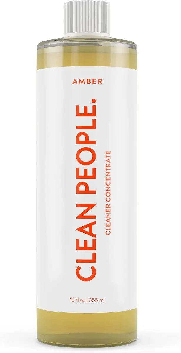 Clean People Cleaner Concentrate - All-Purpose Cleaner for Multi-Purpose Cleaning, Bathrooms, Floors, Concentrated, Recyclable Packaging (Amber Citrus Clove Scent) 12 Ounce