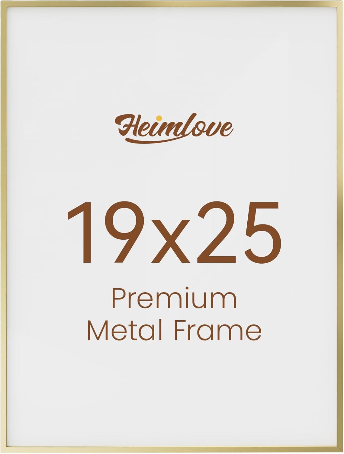 19x25 Aluminum Picture Frame, Metal Picture Frame Wall Mounting Horizontally or Vertically, Photo frame with Tempered Glass - Poster Frame Simple and Elegant Decor for Wall - 1 Pack - Gold Gold-1P 19x25