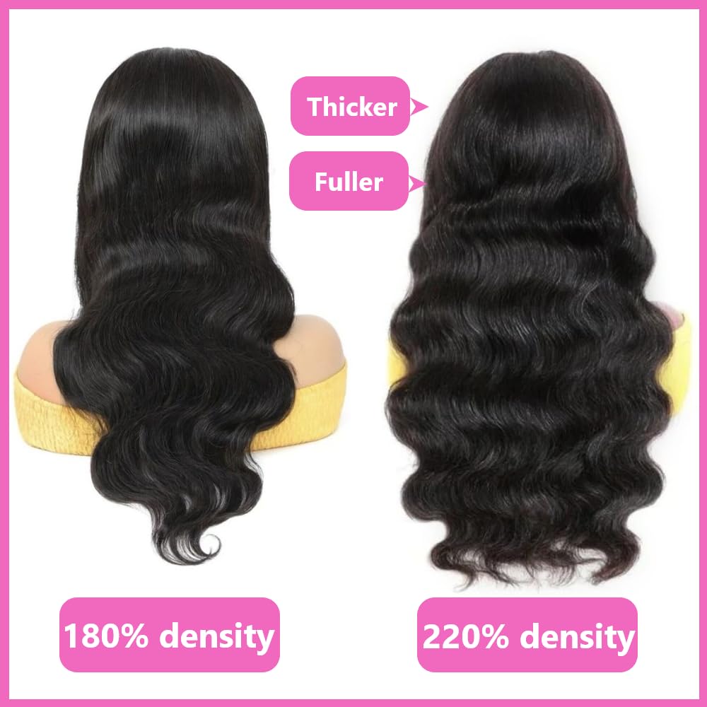 Amazon.com : kloiynj 360 Lace Front Wigs Human Hair 220  display picture 1