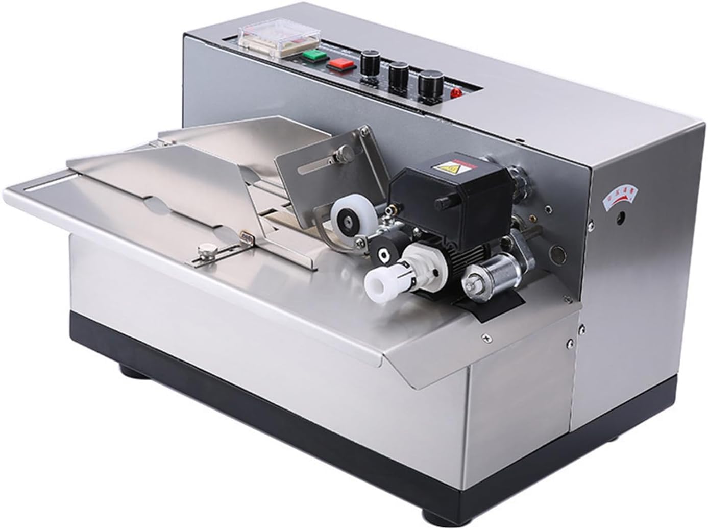Eoweiot 220v Automatic Stainless Steel Batch Coding Machine,Ink Printer for Labeling and Dates,for Efficient Marking in Production