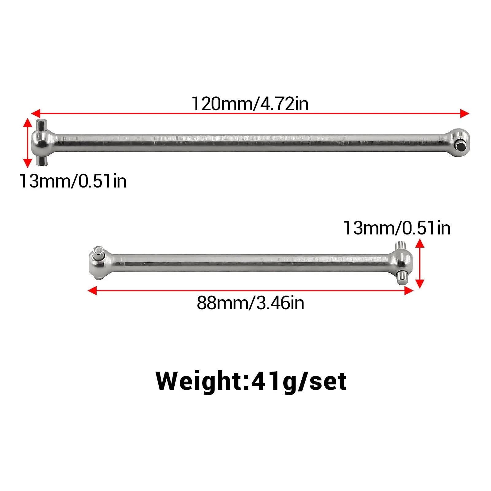 Per Arrma Per Typhon 6S AR310472 AR310470 1/8 2pcs Acciaio Albero Di Trasmissione Centrale Centro Dogbone RC Auto Parti Aggiornamento Ricambi Modellini RC