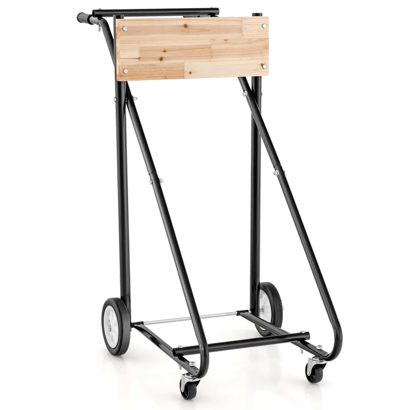 COSTWAY Outboard Boat Stand Trolley, 150KG Capacity Heavy Duty Motor Engine Carrier Cart, Engine Support Dolly for Motor Repair, Maintenance, Transport