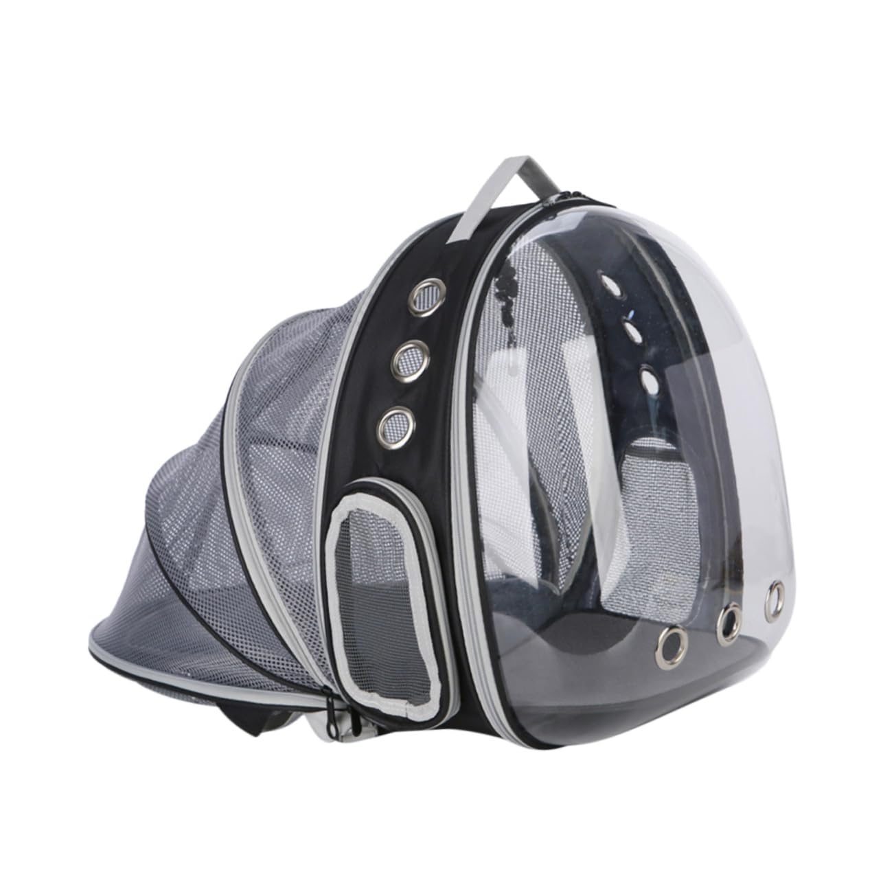 COSMEVIVI 1 Pc Mochila Extensible para Gatos Mochila para Gatos Bolsa de Gato Mochilas Transparentes Bolsa de Transporte para Mascotas Portador de Mascotas expandible Black